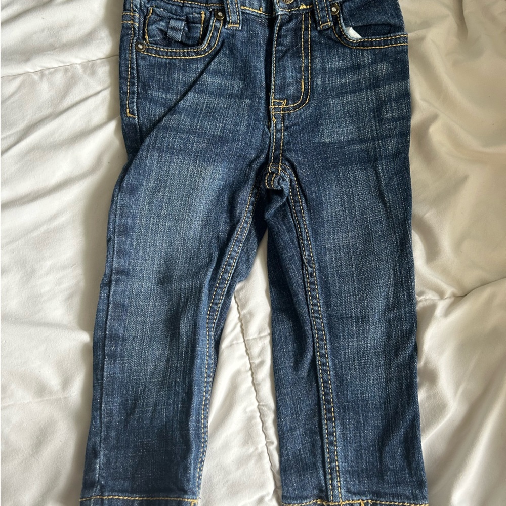 Girls 24 months straight leg jeans with button fly